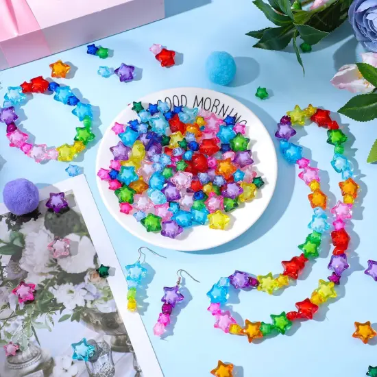 500 Pcs Acrylic Star Shaped Beads {2}