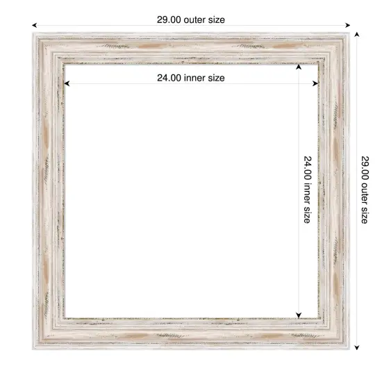 Alexandria Framed Dry Erase Magnetic Board White Wash {4}