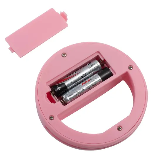Insten 3" Mini LED Selfie Ring Light with Clip for Laptop Tablet Cell Phone Video, Dimmable, 36 Beads, Battery Powered, Pink {6}