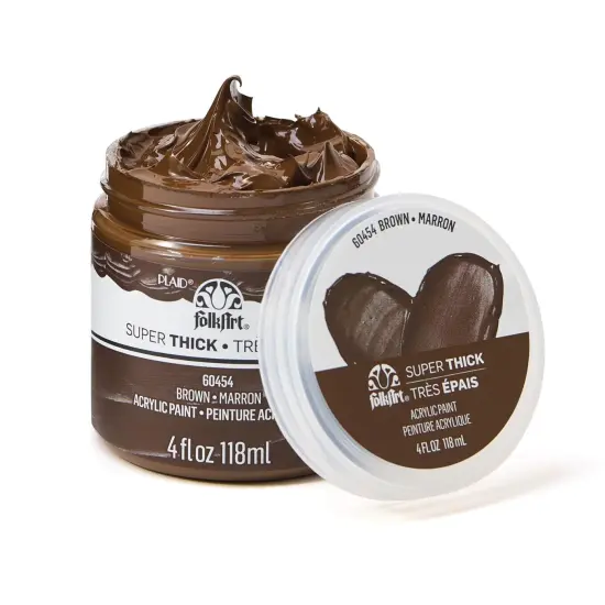 FolkArt Super Thick Acrylic Paint Brown 4 oz {2}
