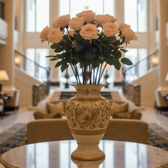 2PCS 27&rdquo; Real Touch Mauve Rose &ndash; 4&rdquo; Bloom, Lifelike Artificial Flowers for Decor & Events {4}