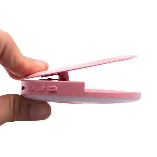 Insten Video Conference Lighting Kit For Cell Phone Laptop, LED Ring Lights Clip on, 3 Lighting Modes 4 Brightness, Pink {6}