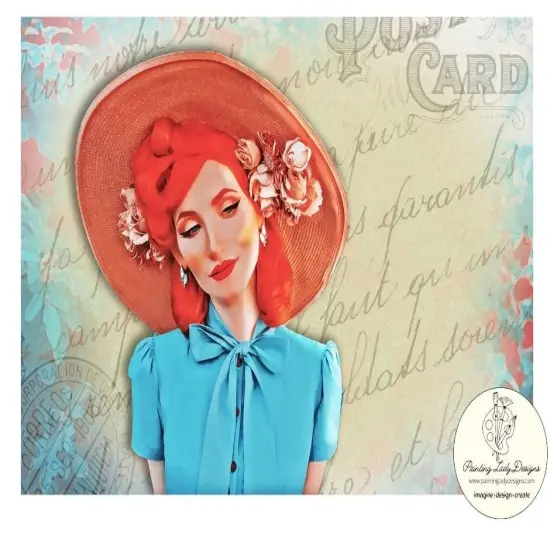 Red Hat Lady - Art Packfor Decoupage and Mixed Media {2}