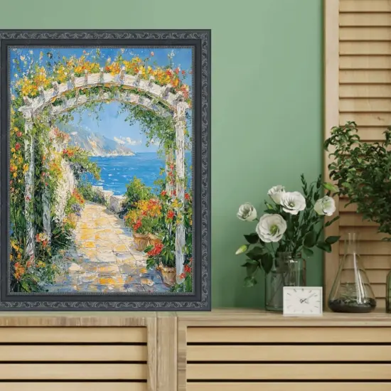 Beaded Black Scoop Picture Frame 12x15 frame {7}