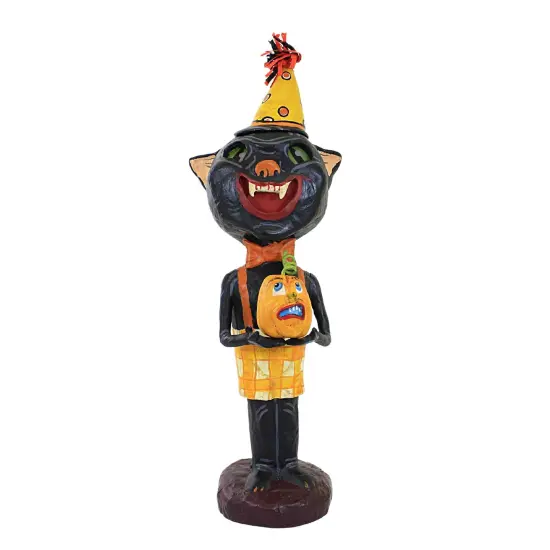 Jorge De Rojas 11.5 Inch Smiley Puss Halloween Figurine , Lightweight Halloween Decor Halloween Black Cat {1}