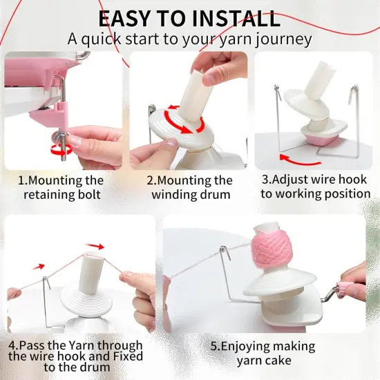 Yarn Ball Winder &ndash; Easy & Quiet Yarn Cake Maker for Knitting & Crochet {3}
