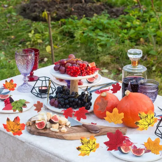 500Pcs Artificial Maple Leaves {2}