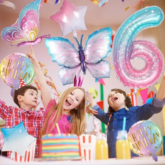 Butterfly Balloons - 6th Birthday Decorations {3}
