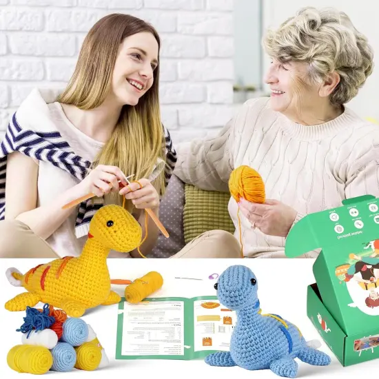 Crochet Kit for Beginners Adults (Dinosaurs ) {4}