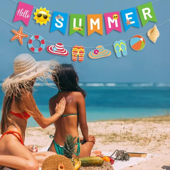 Hello Summer Banner and Beach Patterns Banner {5}