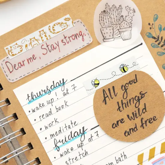 Wrapables Washi Masking Tape, 15mm x 10M, Buzzing Bees {3}