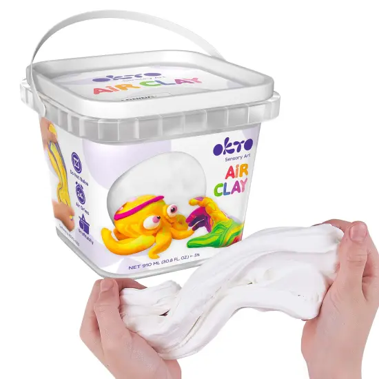 OKTO School Supplies Air Clay &ndash; &ldquo;White&rdquo; (30 fl oz) {1}
