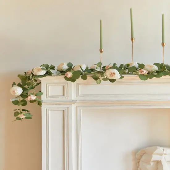 2pcs Artificial Flowers Garland Spring Eucalyptus Garland Vintage {4}