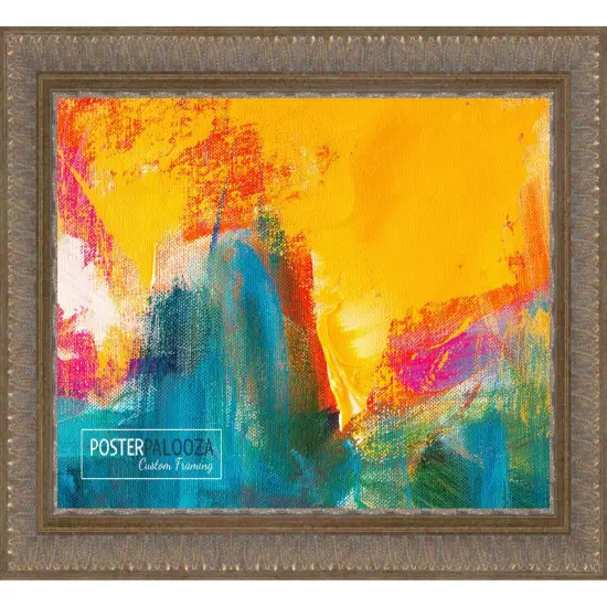 Ornate Gold Picture Frame - UV Acrylic, Backing Board, Hanging Hardware Included {5}