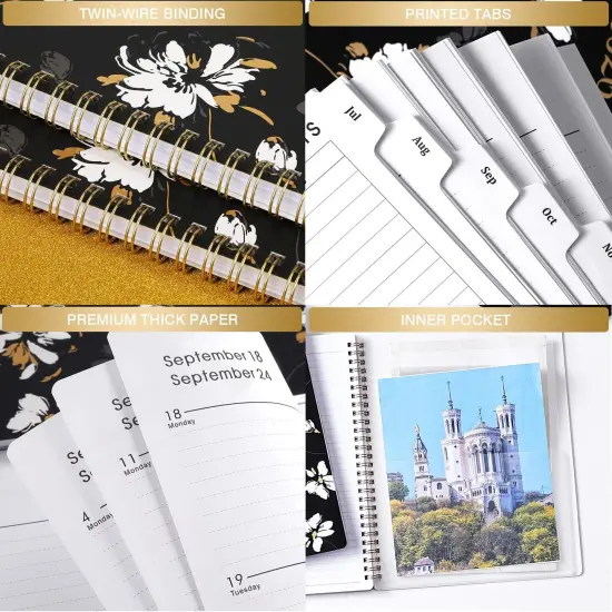 2025-2026 Planner - Weekly Monthly Planner from July 2025 - June 2026, Academic Calendar Planners 2025-2026 with To Do List, Tabs, Floral Cover {6}