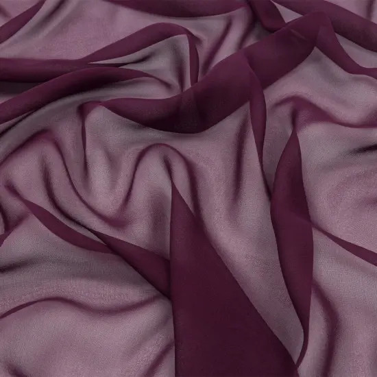 1 Yard Ethereal Lightweight Silk Chiffon Material Flowing Eggplant 54 inch Width {2}