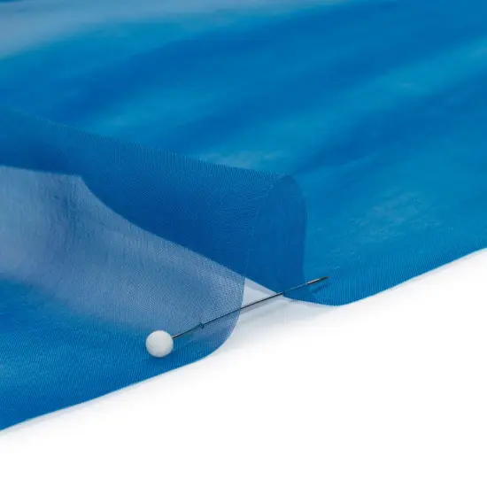 1 Yard Iridescent Silk Voile Chiffon Turquoise Royal Blue Fabric Perfect for Evening Gowns , 54 Inches Wide {2}