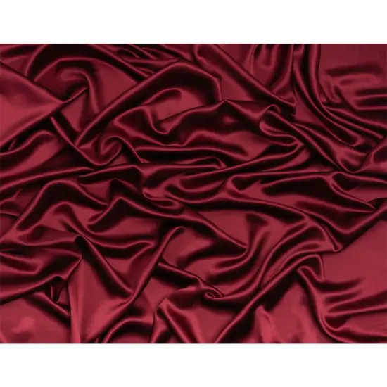 1 Yard Maroon Silk Crepe Back Satin Luxurious Soft Smooth Lustrous Fabric 44 inch Width {3}