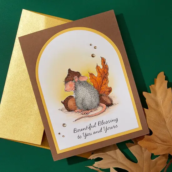 House Mouse Cling Rubber Stamp-Hats Off To You! {4}