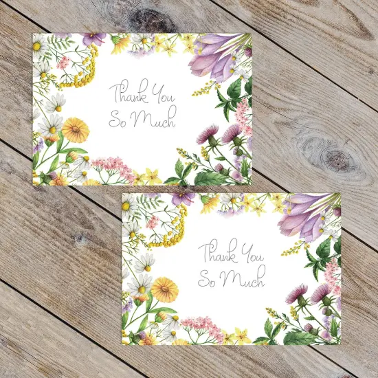 Great Papers! Flower Meadow Thank You Note Card and White Envelope, 4.875" x 3.375", 24 count {5}