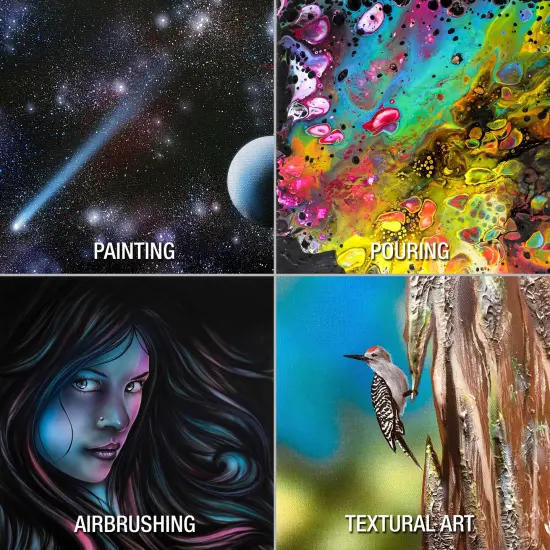 8 x 8 inch Black Stretched Canvas 12-Ounce Primed, 4-Pack - Professional Artist Quality 3/4" Profile, 100% Cotton, Heavy-Weight, Gesso {6}