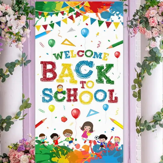 Back to School Banner Door Cover(White) {4}