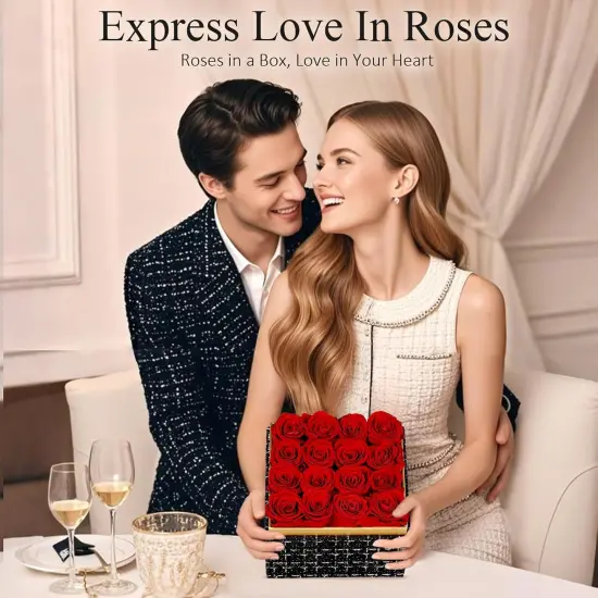 16 Preserved Rose Eternal Red Forever {4}