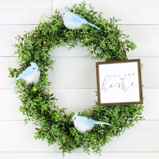 Blue Jays Artificial Birds 6ct Feathered Seasonal Decor {2}