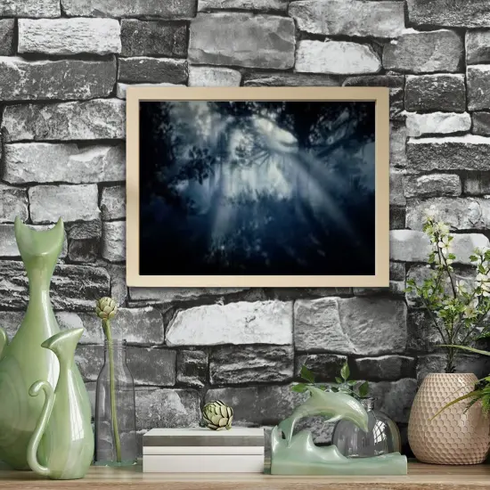 Birch Effect Frame with Mount, 12x16" &ndash; Horizontal/Vertical, No-Nail Hanging, Depth Display! {5}