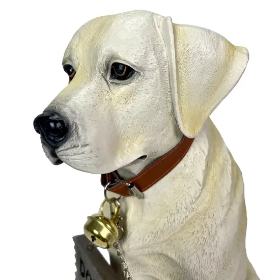 Labrador Retriever Garden Welcome Statue Reversible Sign Don't Stop Retrievin {4}