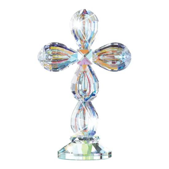 Collections Etc Beautiful Crystal Cross Tabletop Decoration {2}