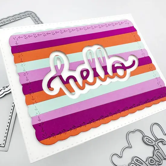 Hi, hey hello Word Dies Large Style {2}