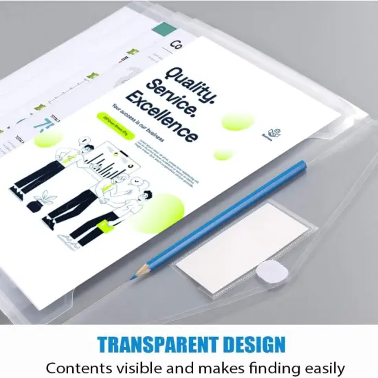 10 Pack Plastic Envelopes File Folders {2}