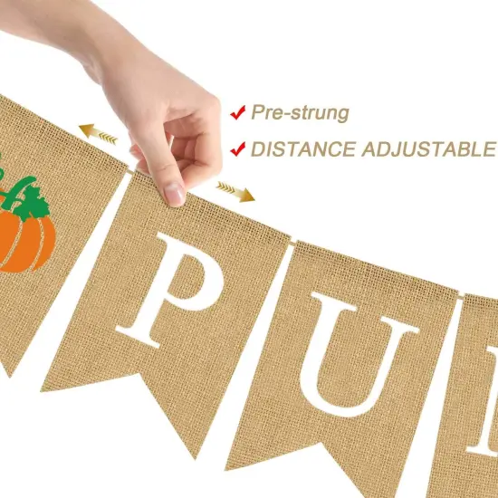 Jute Burlap Little Pumpkin Banner Fall Baby Shower Gender Reveal {5}