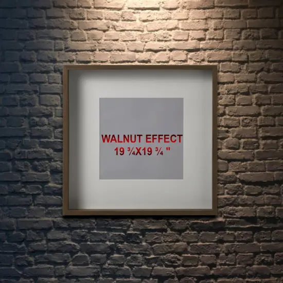 Walnut Effect Deep Frame 19&frac34;" x 19&frac34;" with Safe Plastic Front Protection {2}