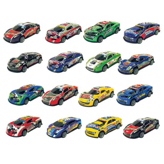 Collections Etc 24-Piece Die Cast Racing Cars with Case Set {4}