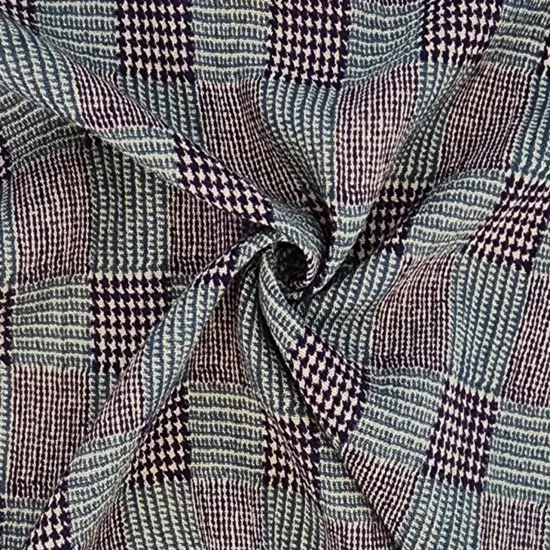 1 Yard Blue Rayon Crinkle Apparel Fabric, 50/52" Wide, Lightweight & Textured {1}