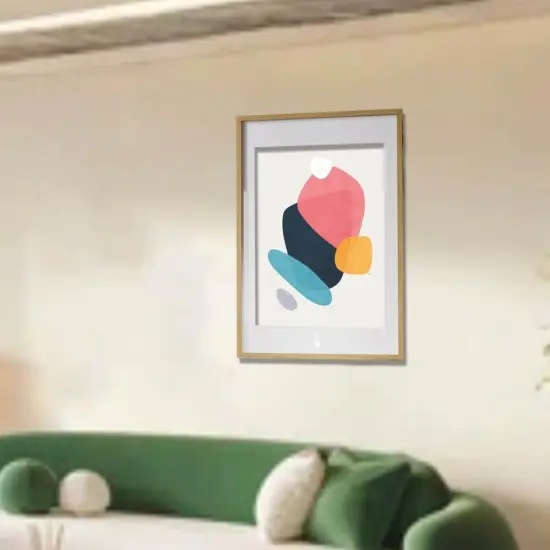 Oak Effect Frame with Mount, 24x36" &ndash; Horizontal/Vertical, No-Nail Hanging! {5}