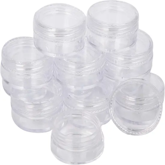 The Beadsmith Personality Case - Clear Storage Organizer Box, 5 x 3.75 x 0.9 inches - Includes 12 Small Containers with lids - 1.2 x 0.7 inches, Bead Holder {6}