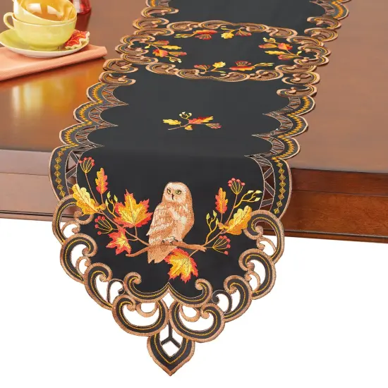 Collections Etc Autumn Owl Table Topper {2}