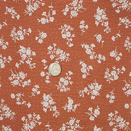 1 Yard Brown Rayon Dobby Dot Jacquard Fabric Lightweight Textured Material for Dresses 53/54" Wide {3}