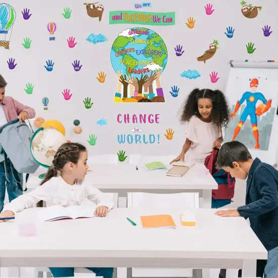 67 Pcs - We Can Change The World Classroom Bulletin Board Set Decorations {4}