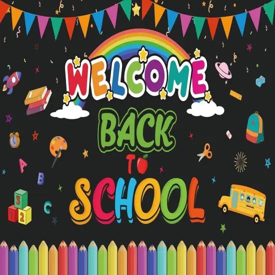 Welcome Back to School Backdrop Banner {1}