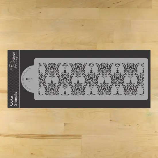 4-Inch Filigree Damask Cake Stencil | C581 by Designer Stencils | Cake Decorating Tools | {1}
