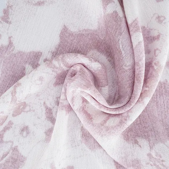 1 Yard Rayon Crinkle Mauve Woven Fabric, 50/52&Prime; Wide 100% Rayon {1}