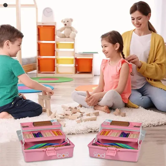 Three-Layer Multipurpose Storage Box - Pink {3}
