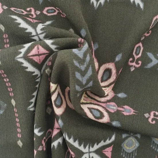 1 Yard Deep Gray Rayon Crinkle Fabric Lightweight Soft Apparel Material 50/52 Inch Width {1}
