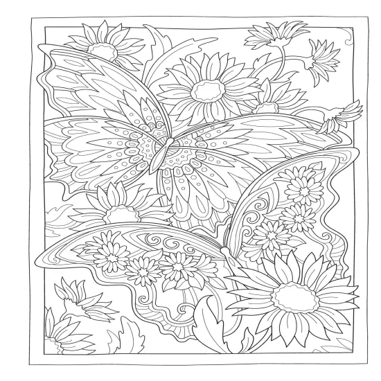 Creative Haven: Butterflies Flights Coloring Book-Softcover {4}