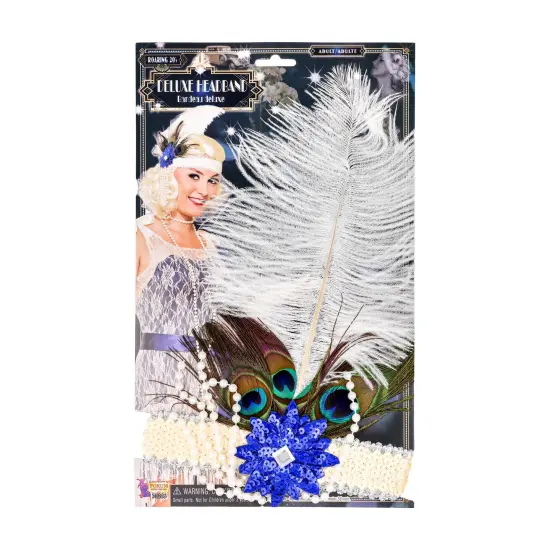 Roaring 20's Deluxe Costume Headband Beige {3}