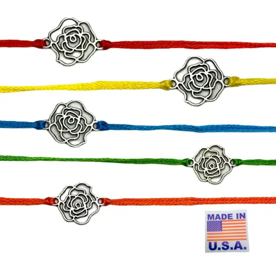 2CT Rose Charm Rakhi, Rakhri, Rakhi for Brother, Rakhi for Bhai, Rose Charm Rakhi, Rose Rakhi, Rakhi Usa, Rakshabandhan {5}